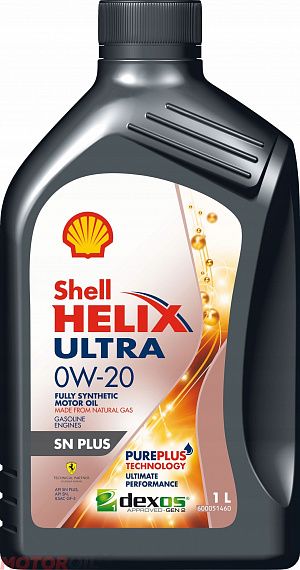 Масло моторное Shell Helix Ultra SN Plus 0W-20 1 л 550052651, Масла моторные